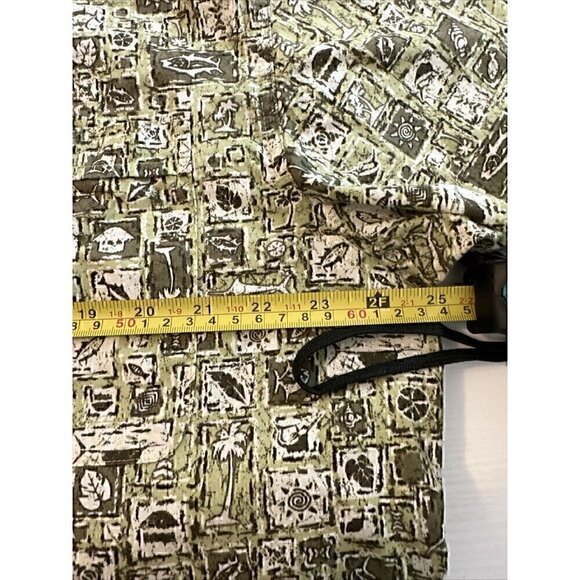 Columbia Mens L Fishing Hawaiian Button Down Short Sleeve Green Beach Design - Picture 3 of 6